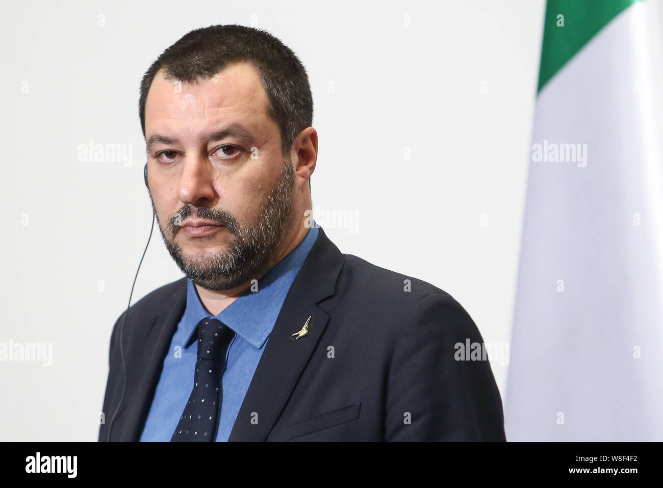 Italian Deputy Prime Minister Matteo Salvini and Polish Interior Minister Joachim Brudzinski attend a joint news conference in Warsaw, Poland January 9, 2019. Photo Michal Dyjuk / FORUM  # POLAND OUT # Stock Photo