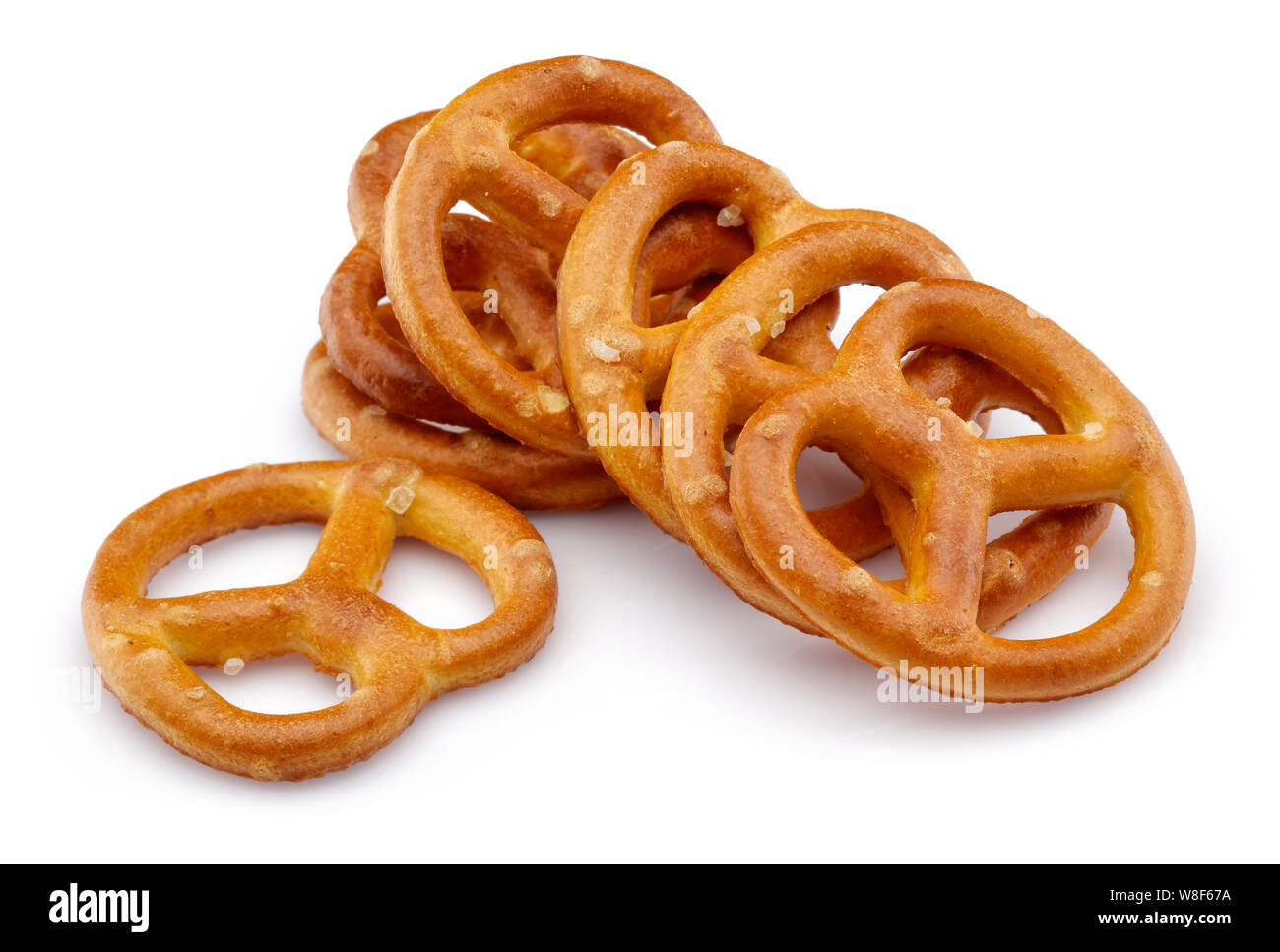 Pretzel crackers isolated on white background Stock Photo