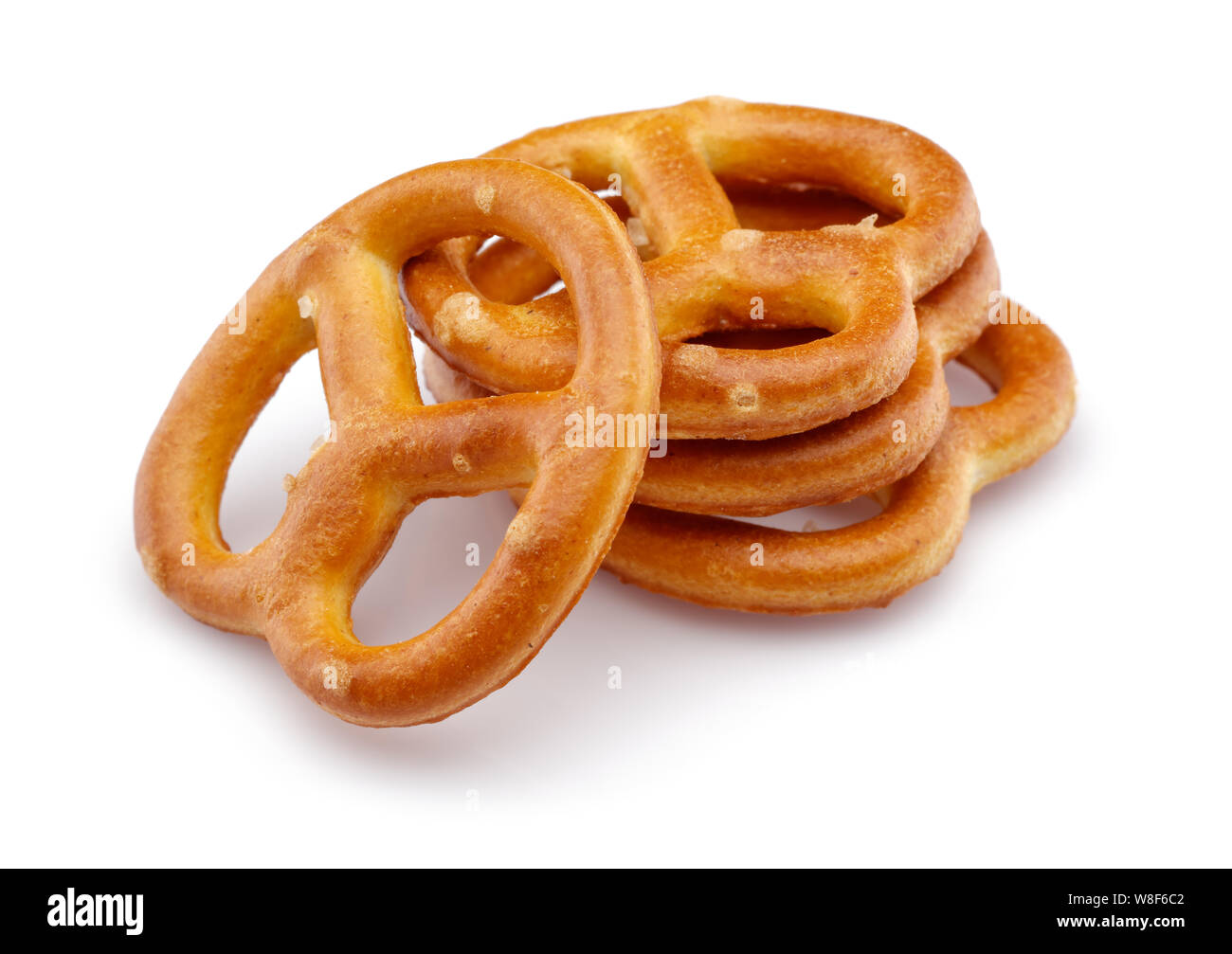 Pretzel crackers isolated on white background Stock Photo