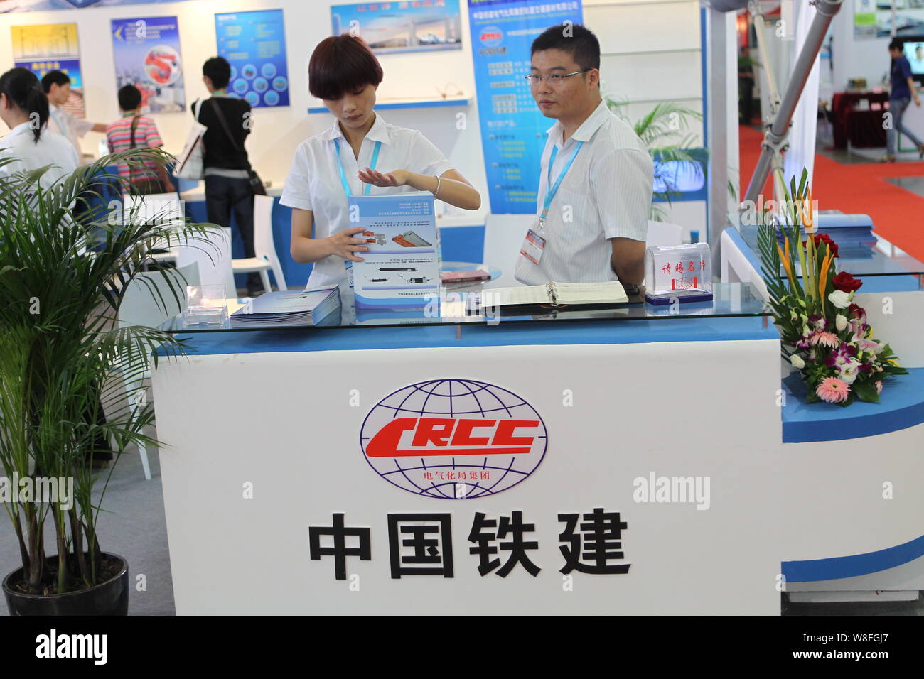 FILEChinese employees are pictured at the stand of CRCC (China