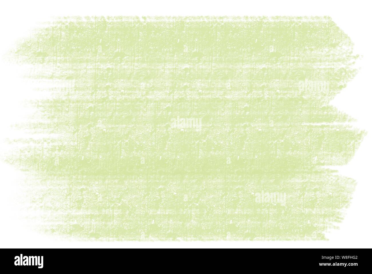 lime green hand drawn rough brush stroke cement wall tile background pattern with white borders Stock Photo