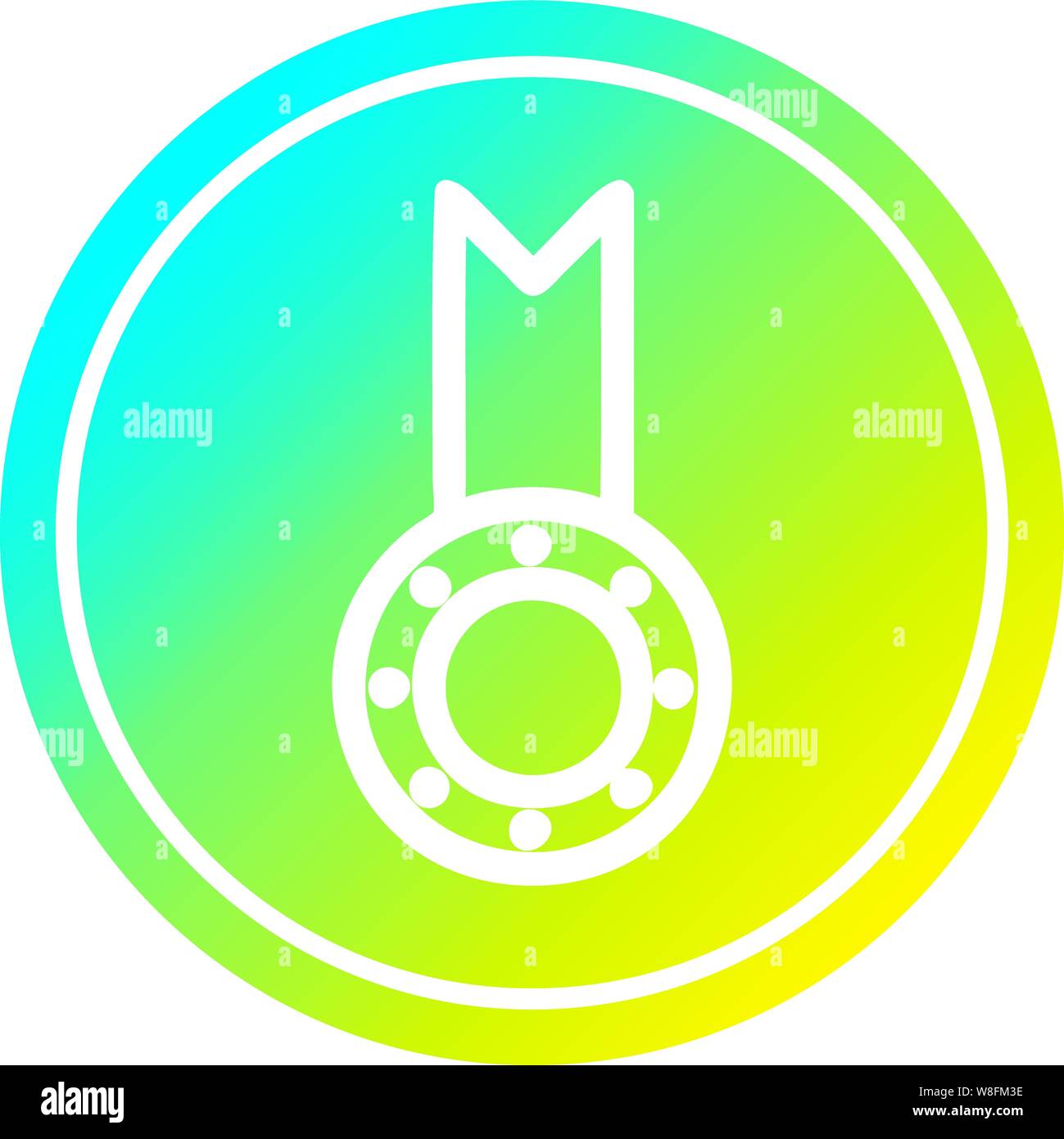 medal award circular icon with cool gradient finish Stock Vector Image ...