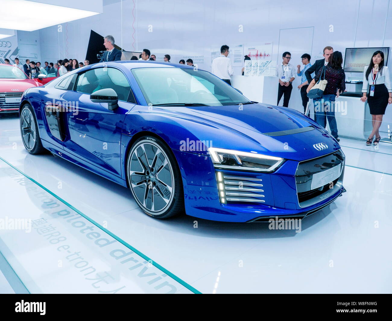 Audi Piloted Driving >> Visitors Look At An Audi R8 E Tron Piloted Driving Concept Audi Piloted Driving >> Visitors Look At An Audi R8 E Tron Piloted Driving Concept