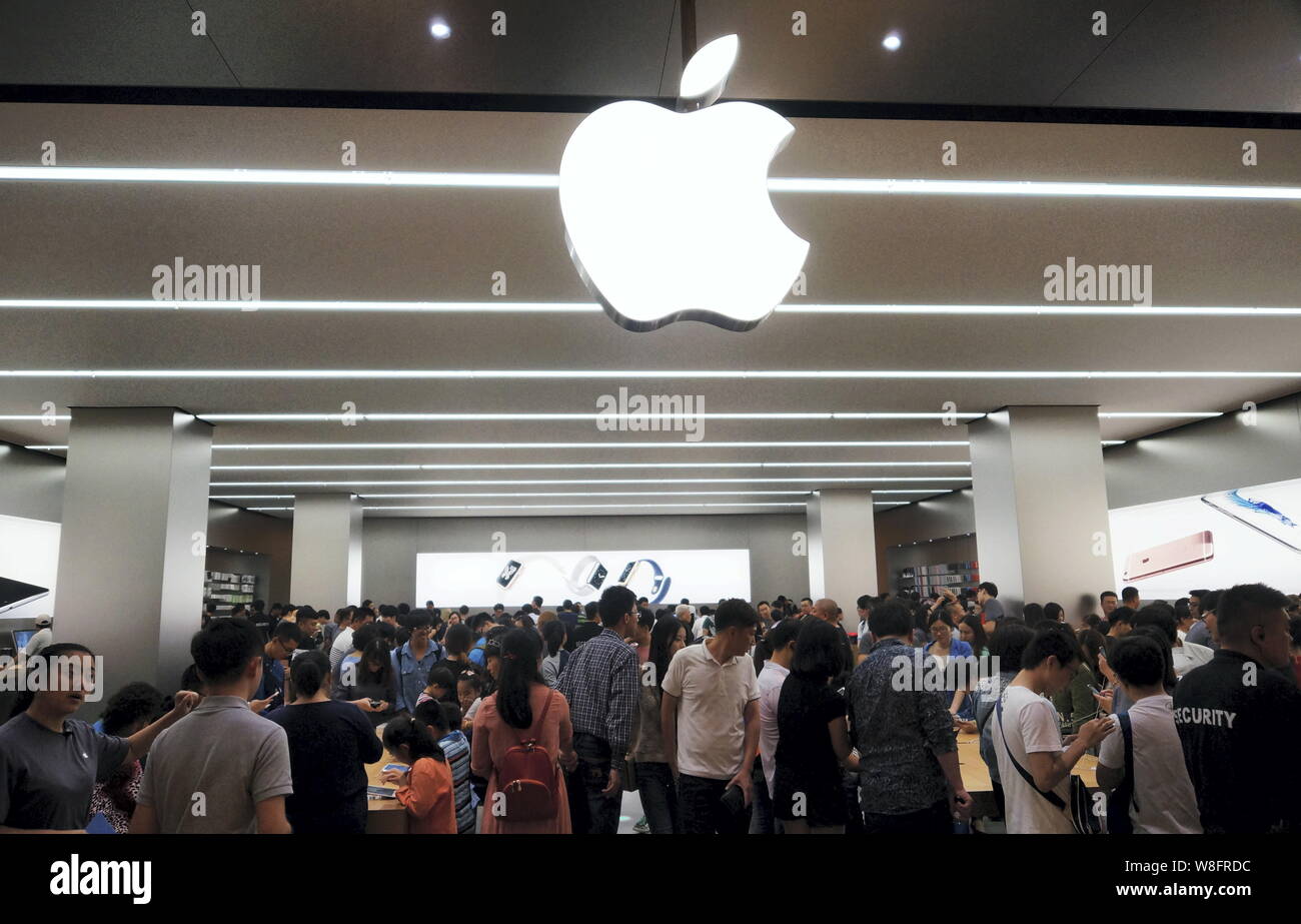 Miami Florida,Dadeland mall,The Apple Store,Apple iPad,product products  display sale,woman women female lady adult adults,servers employee  employees w Stock Photo - Alamy