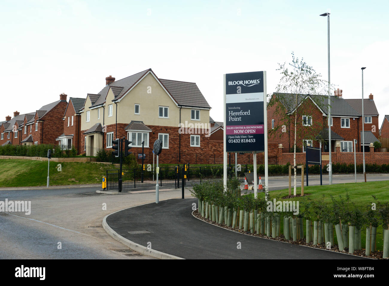 New housing at Hereford Point on Roman Road, Hereford. Stock Photo
