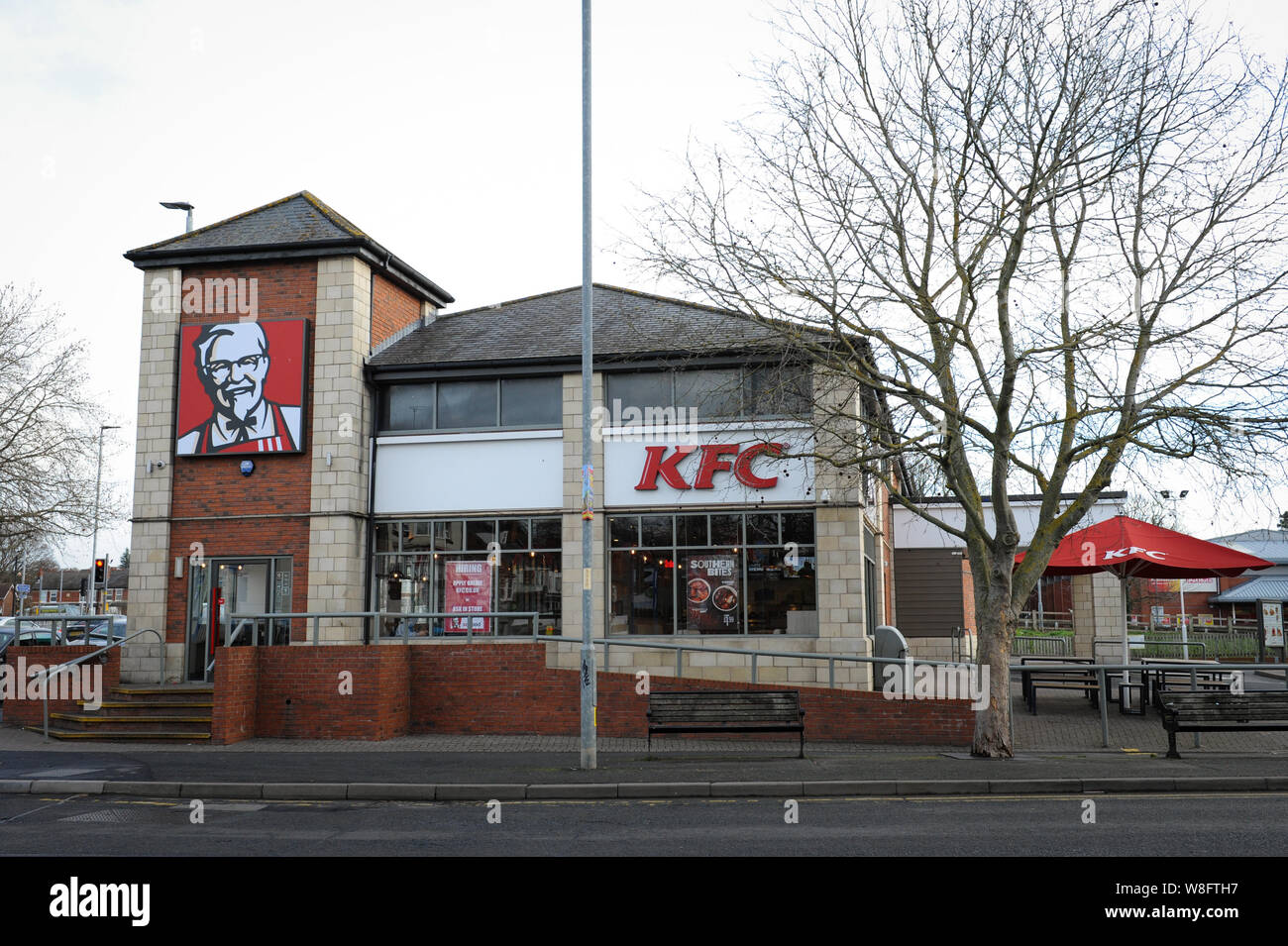 KFC fast food restaurant, Commercial Road, Hereford. Stock Photo