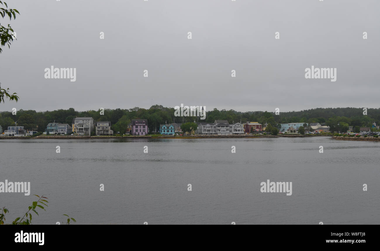 Summer in Nova Scotia Town of Mahone Bay Stock Photo Alamy