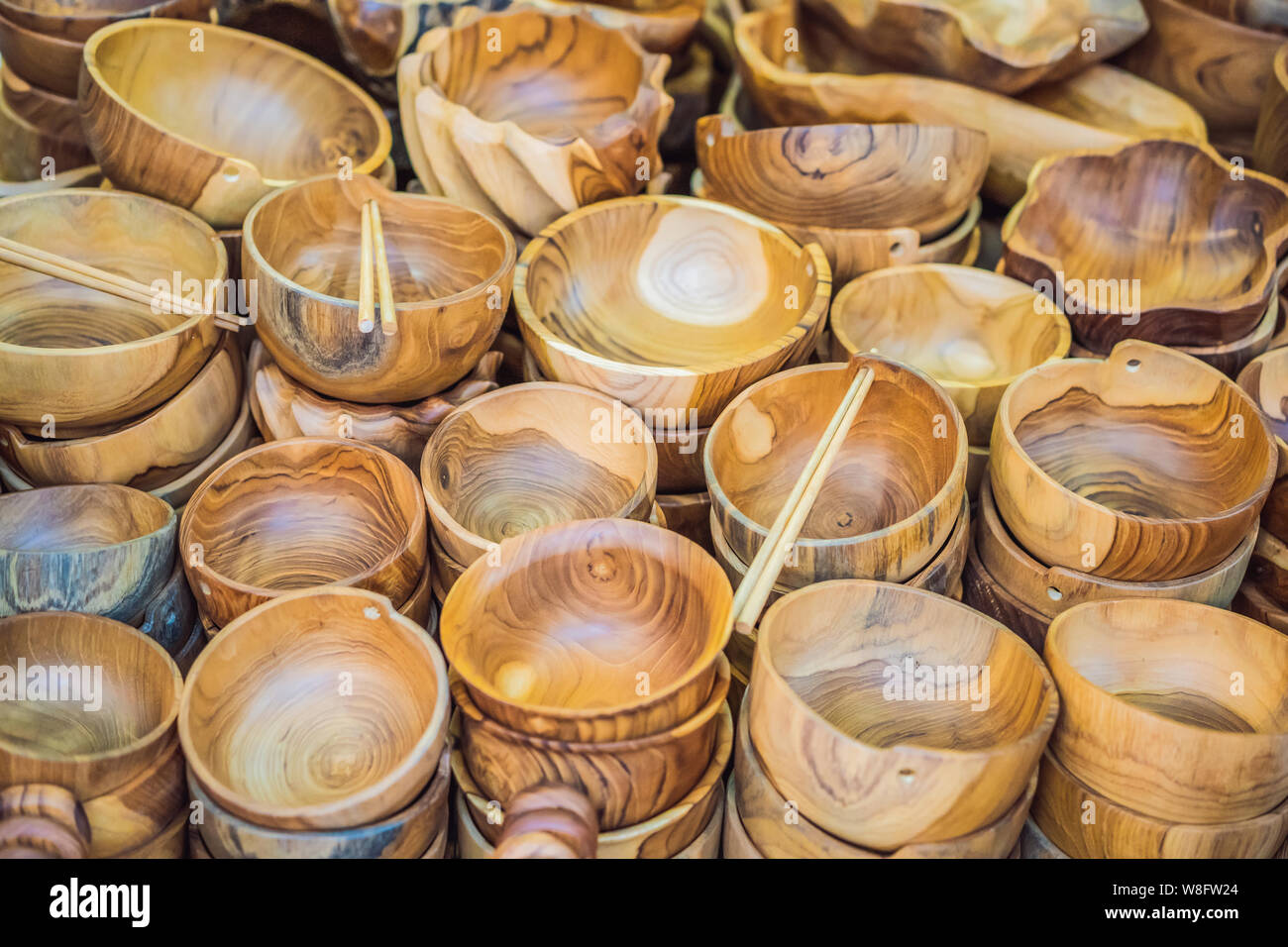 Typical souvenir shop selling souvenirs and handicrafts of Bali at the