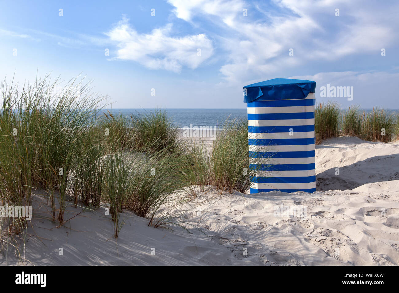 Dunes of Borkum, Germany, Europe, Isle, Borkum, a way to the sea Stock Photo