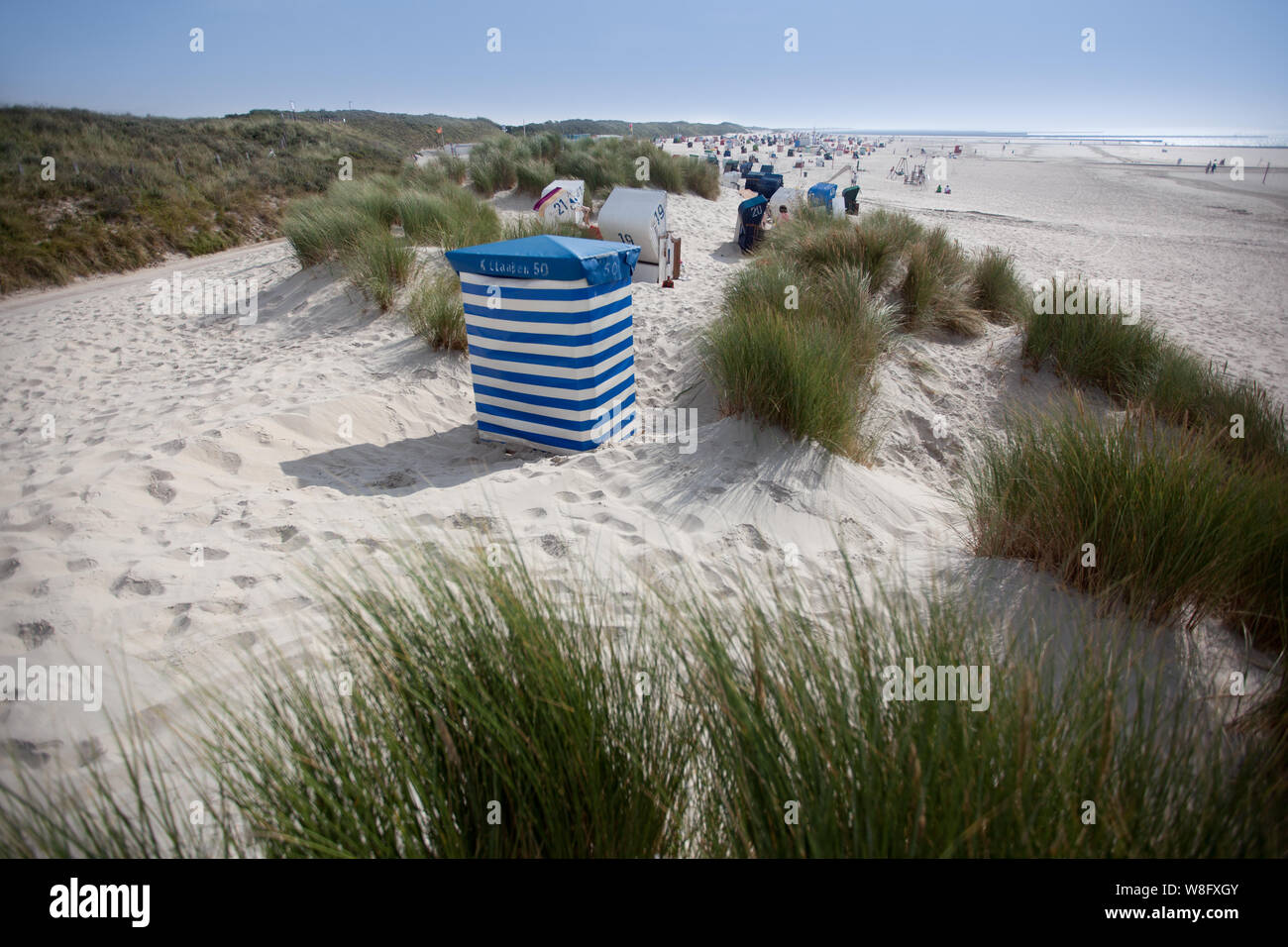 Dunes of Borkum, Germany, Europe, Isle, Borkum, a way to the sea Stock Photo