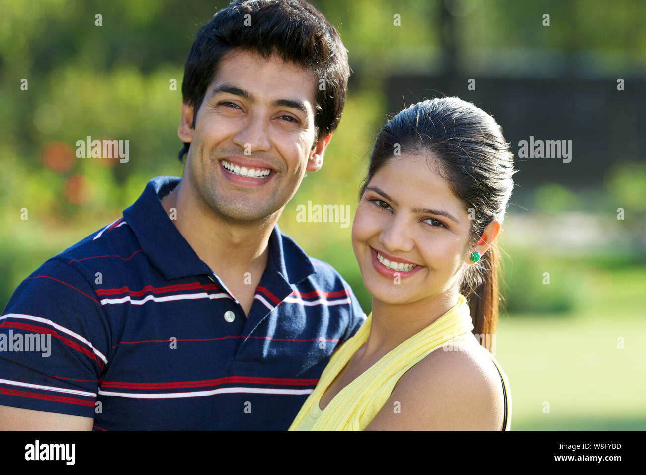 Portrait of a couple smiling Stock Photo