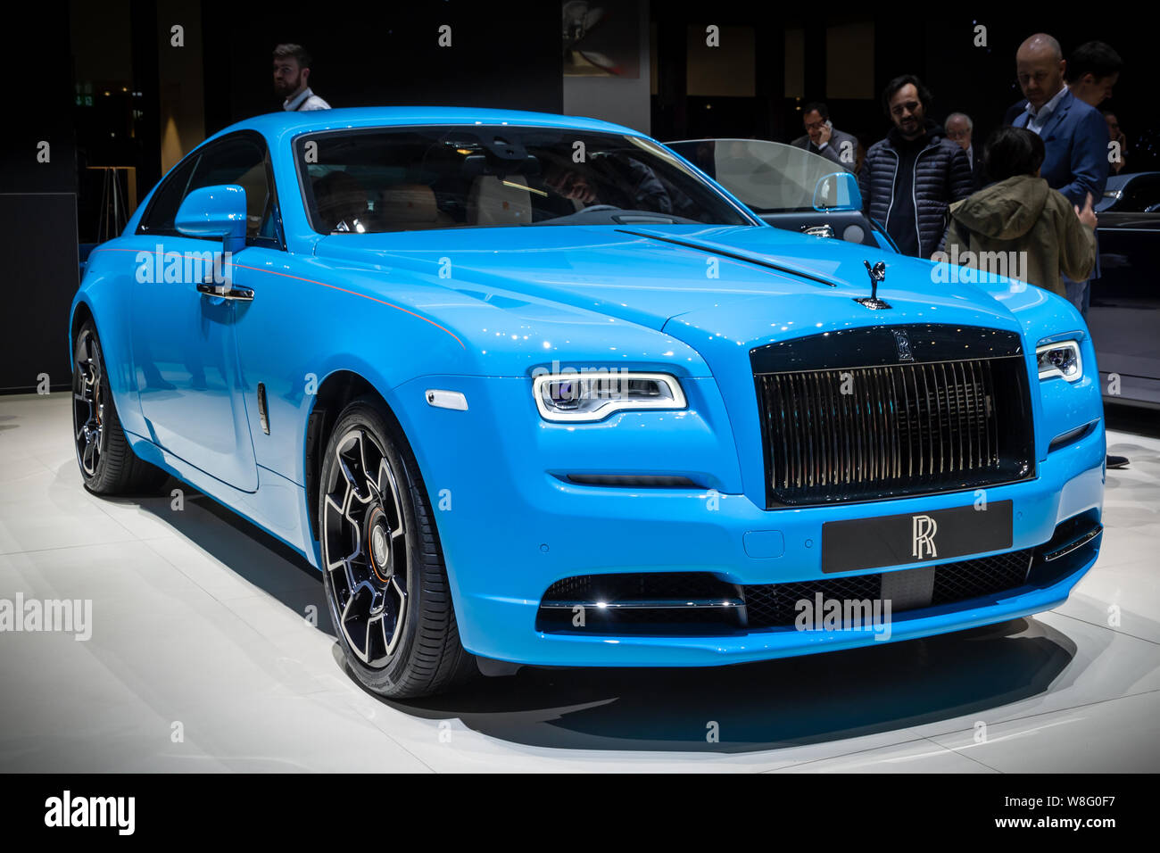 GENEVA, SWITZERLAND - MARCH 6, 2019: Rolls Royce Wraith Coupe 6.6 luxury car showcased at the 89th Geneva International Motor Show. Stock Photo