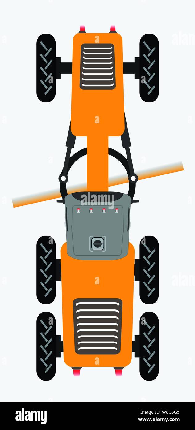 Top View of Yellow Grader Tractor Vector Stock Vector Image & Art Alamy