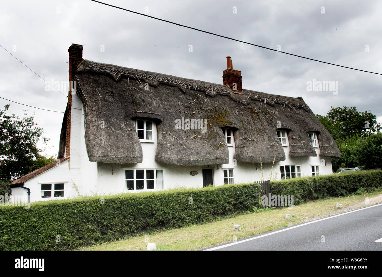 A Thatched cottage in Great Easton, Essex Stock Photo Alamy