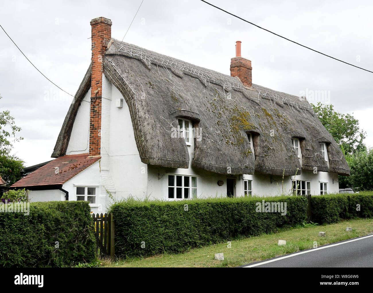 A Thatched cottage in Great Easton, Essex Stock Photo Alamy