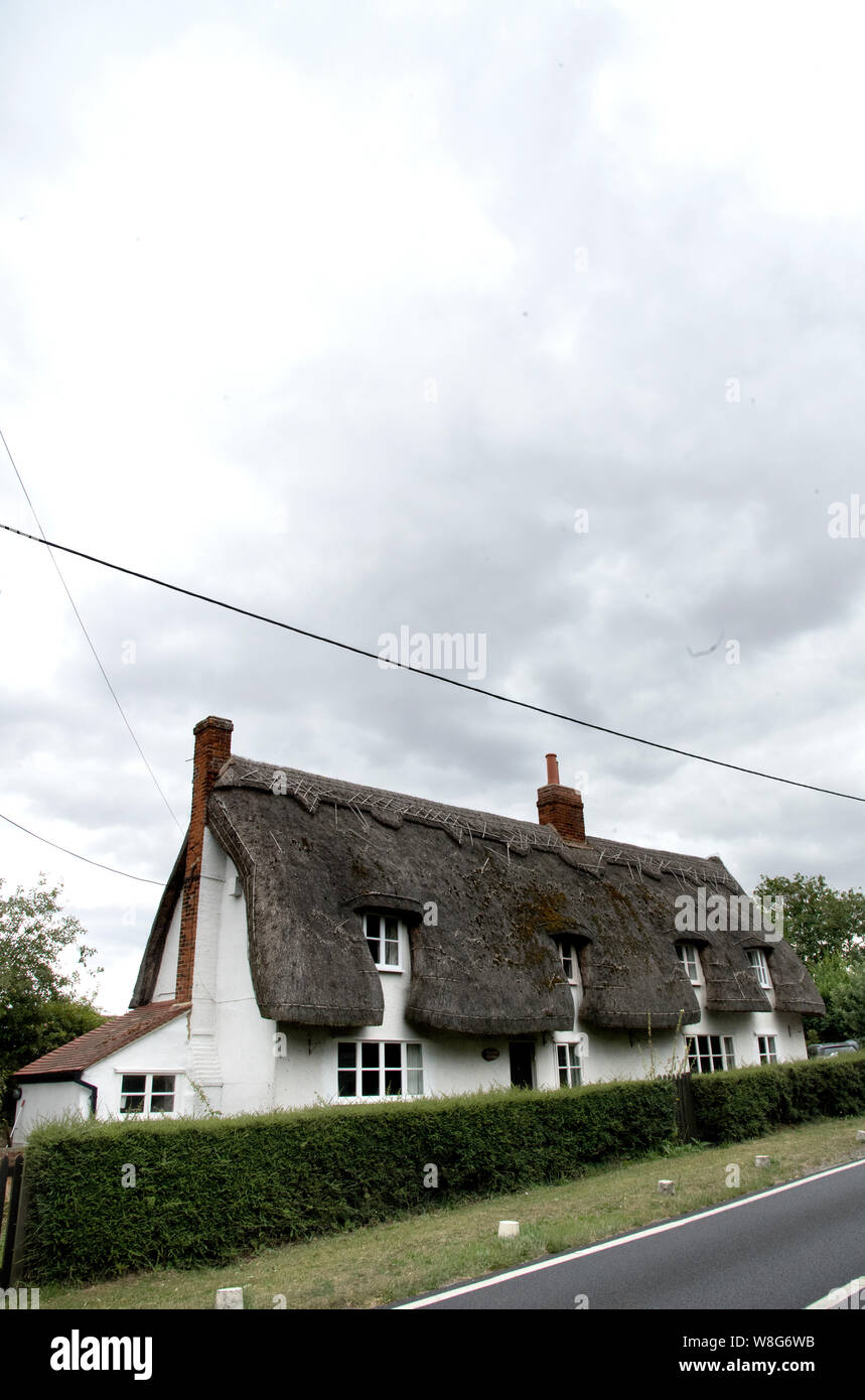 A Thatched cottage in Great Easton, Essex Stock Photo Alamy
