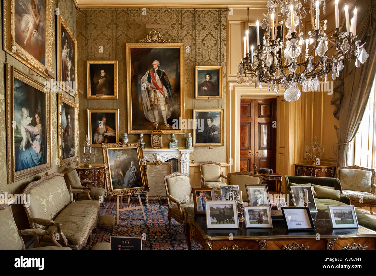 The Green Drawing room at Blenheim Palace Stock Photo
