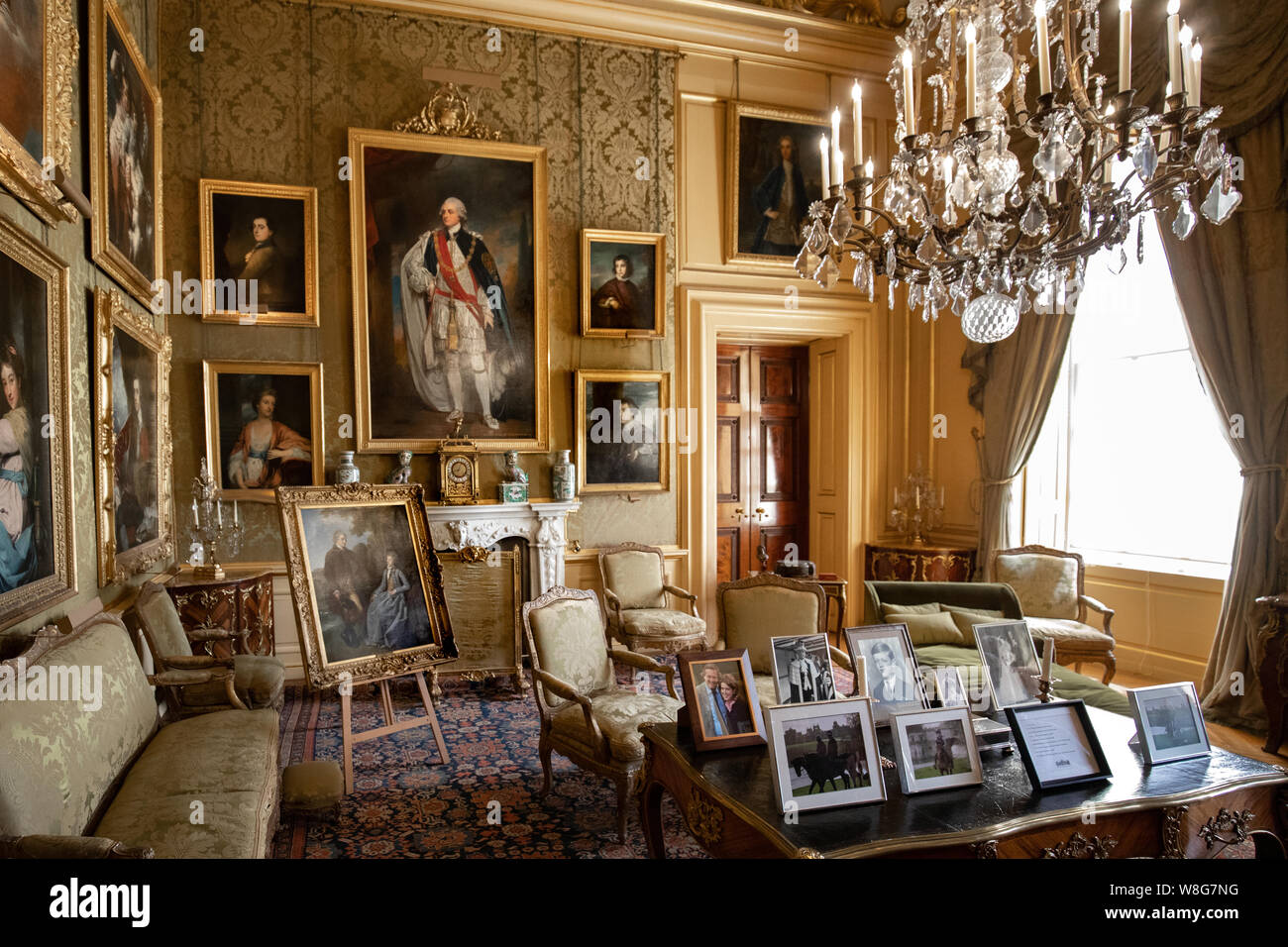The Green Drawing room at Blenheim Palace Stock Photo