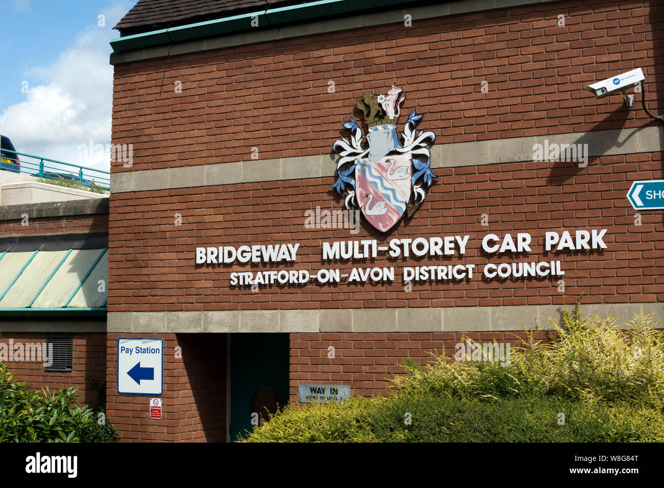 Bridgeway Multi-Storey Car Park, Stratford-upon-Avon, Warwickshire, UK Stock Photo