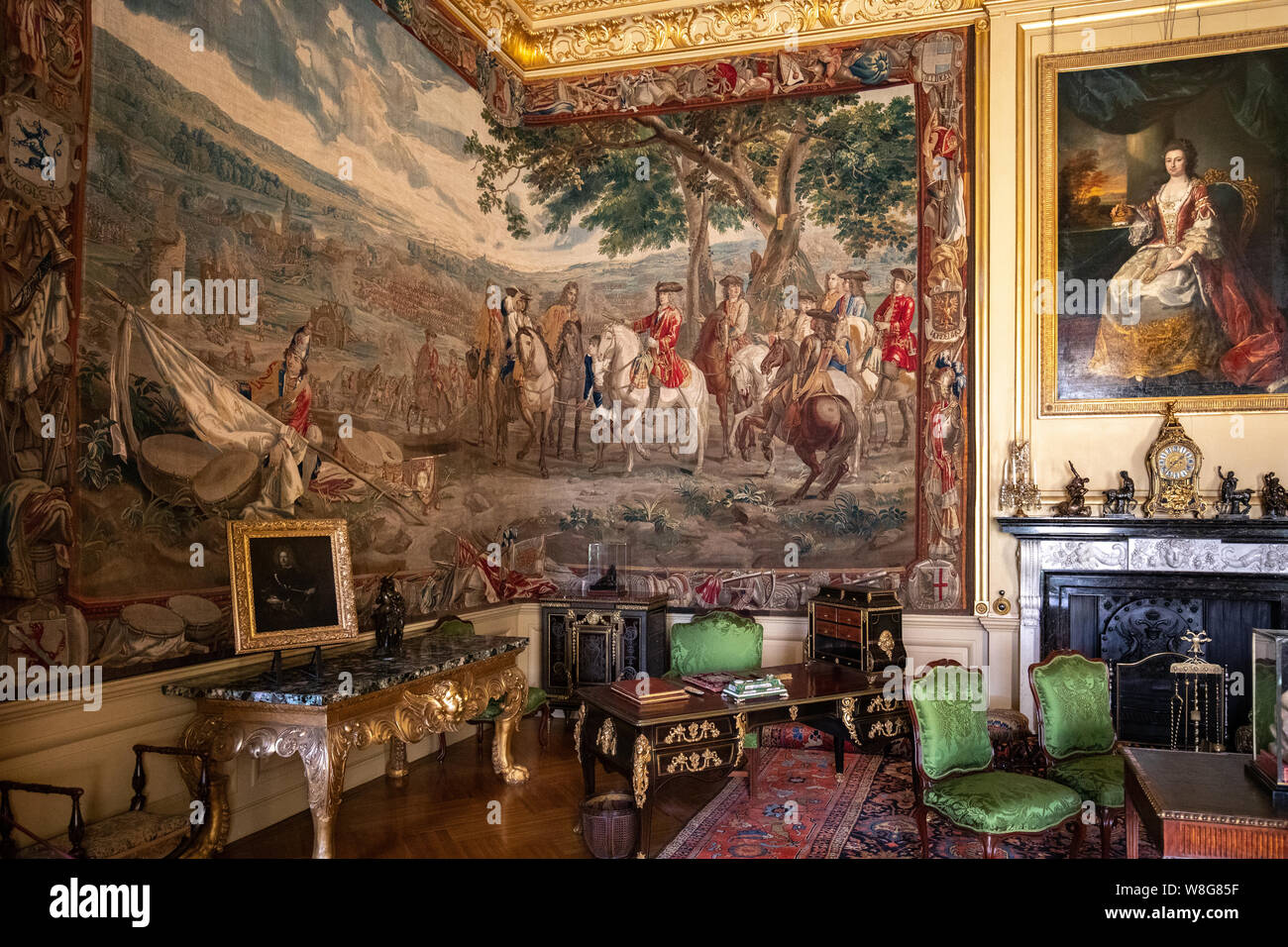 Blenheim Palace state rooms Stock Photo
