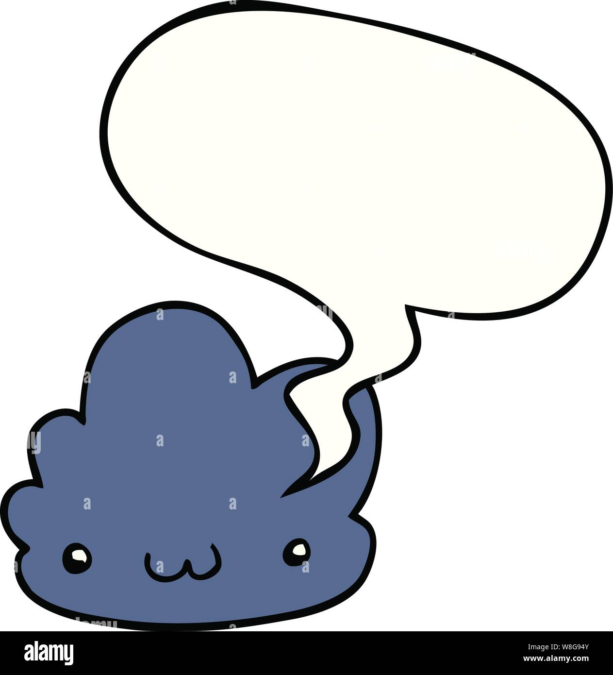 cute cartoon cloud with speech bubble Stock Vector Image & Art - Alamy