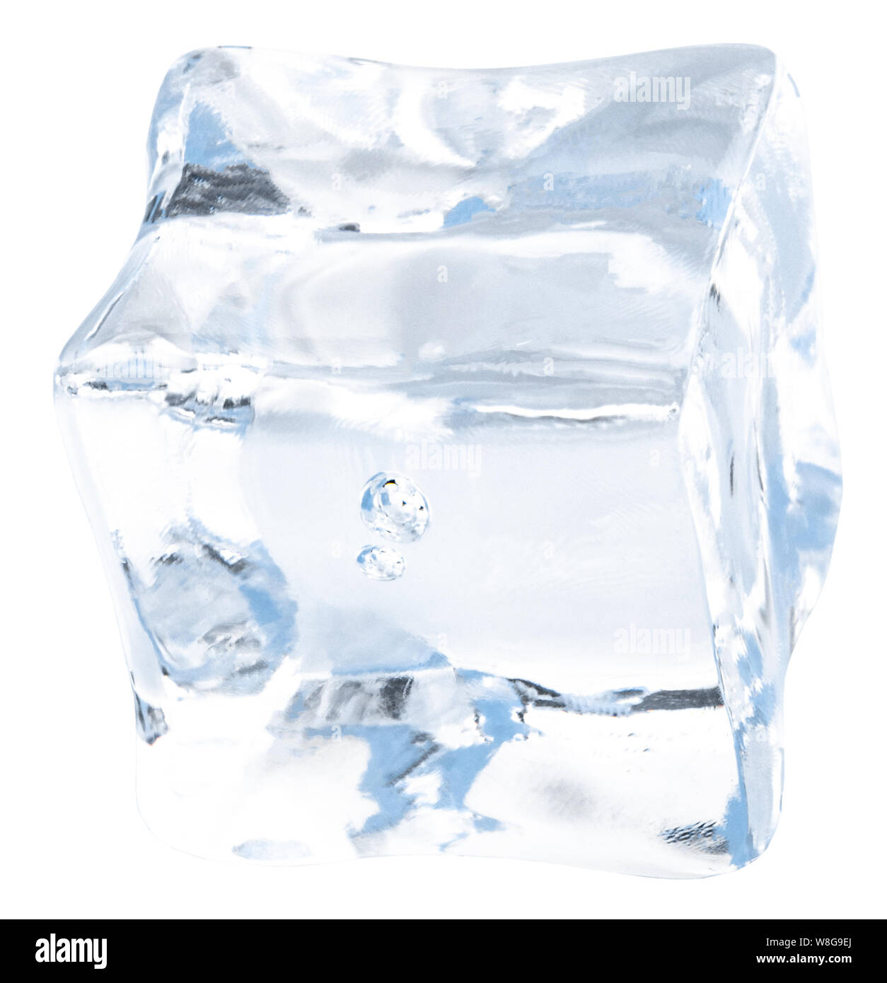 ice cubes isolated on white background. Clipping pats Stock Photo - Alamy