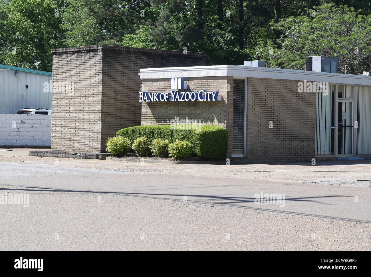 Bank of Yazoo city in the small town of Benton, Mississippi Stock Photo