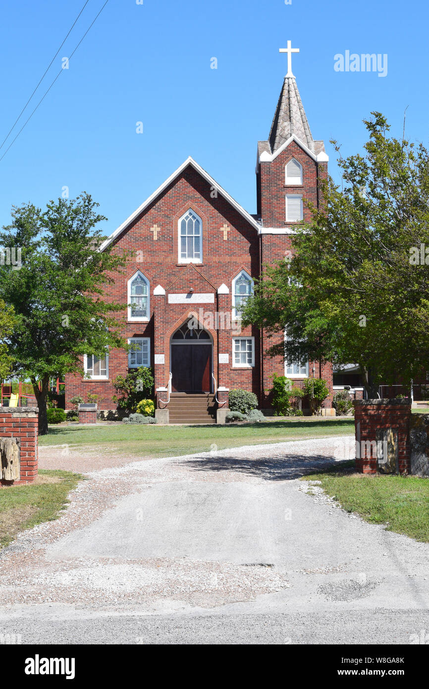 Zion Lutheran Church In Priddy Texas, A Small Town In Texas Stock Photo ...