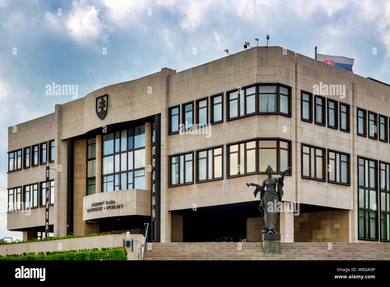 The building of National Council of the Slovak Republic,  Bratislava, Slovakia Stock Photo