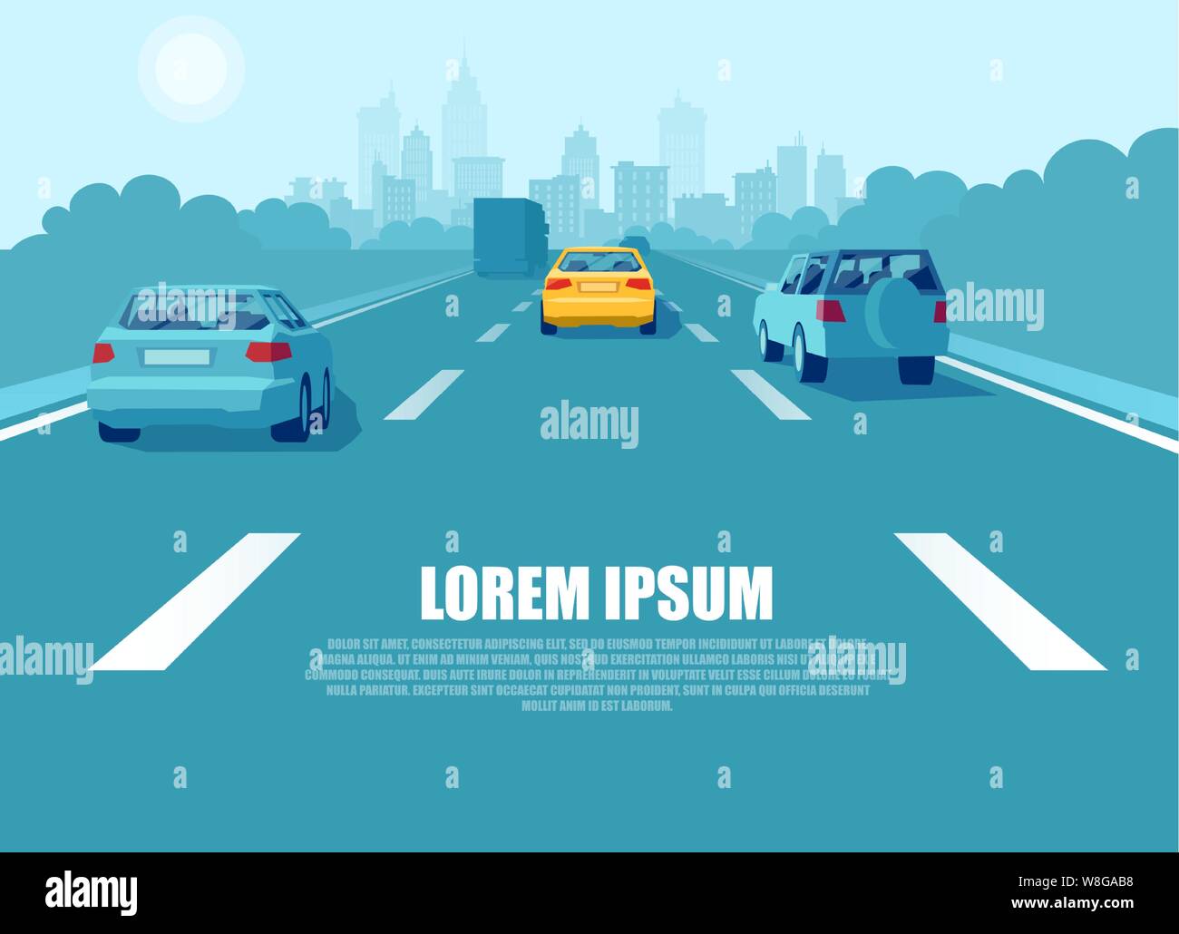 Cars on autobahn Stock Vector Images Alamy