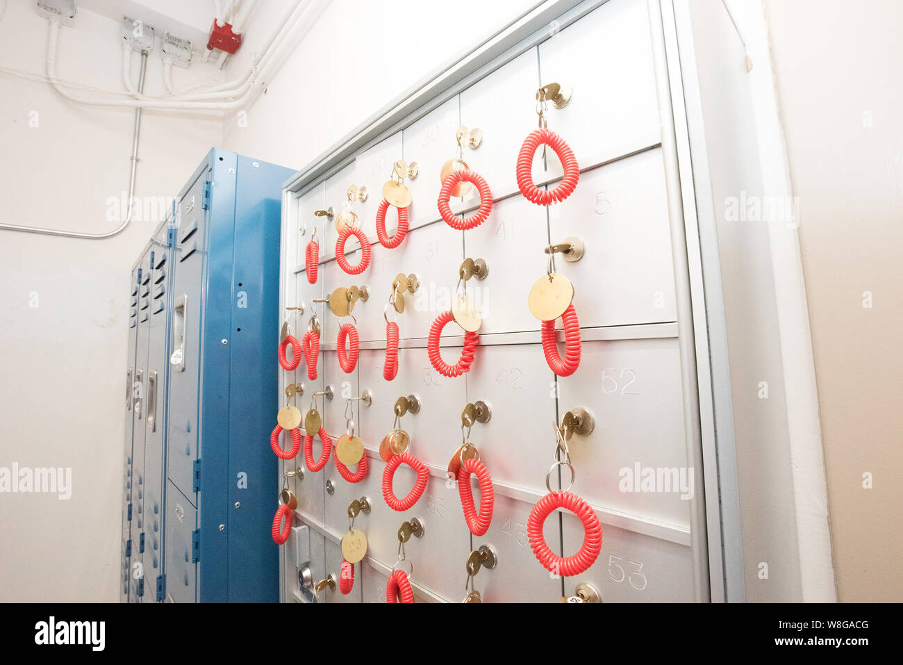 A cellular phone is stored, before entering the U.S. Department of Agriculture (USDA) National Agricultural Statistics Service (NASS) lockup facility. Stock Photo