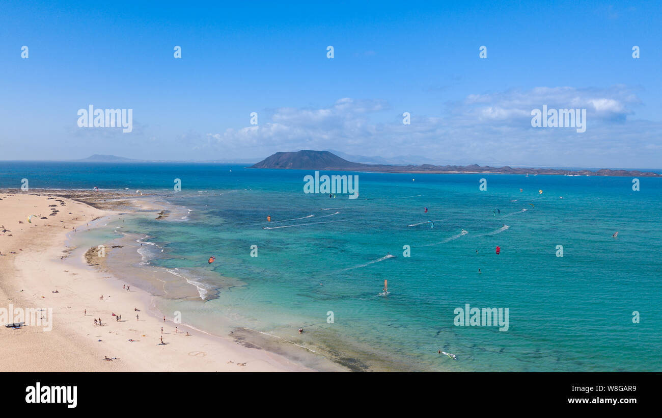 Fuerteventura kite flag beach hires stock photography and images Alamy