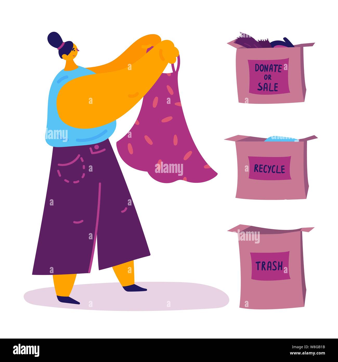 Woman sorts Stock Vector Images - Alamy