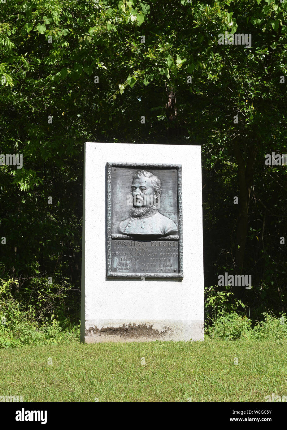 General Abraham Buford plaque in Vicksburg, Mississippi April 2019