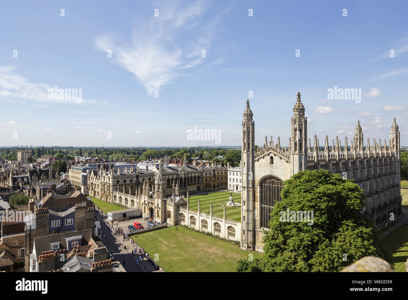 King’s College Chapel and King’s College in Cambridge, UK. Stock Photo