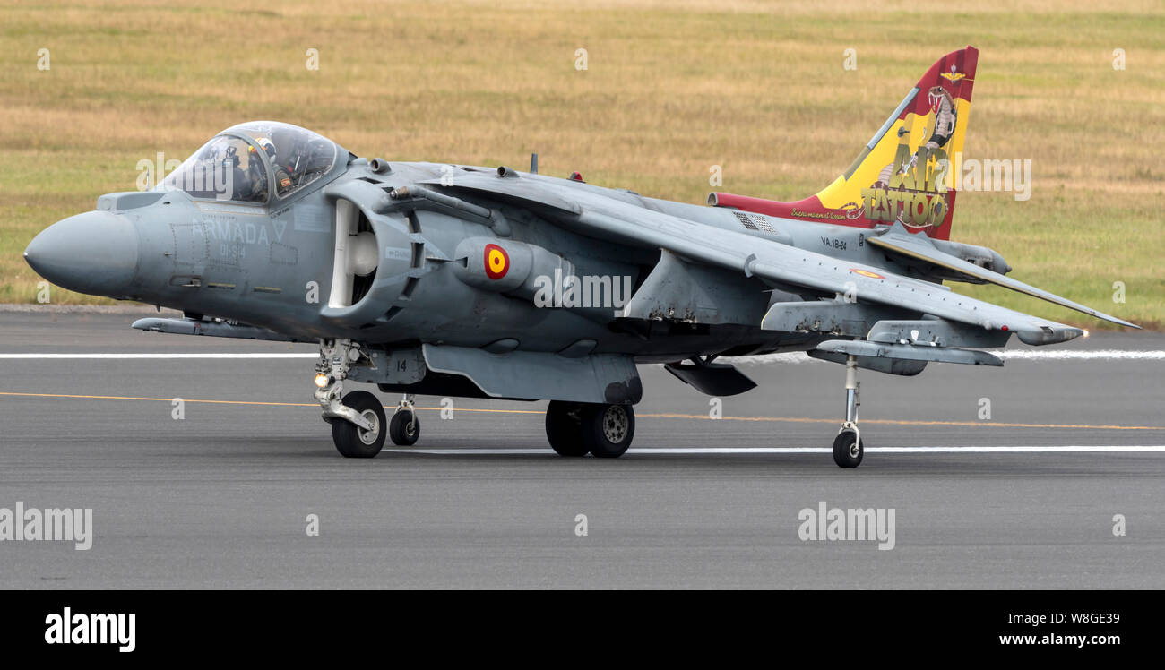 Spanish EAV-8B Harrier IIs at the Royal International Air Tattoo 2019 Stock Photo