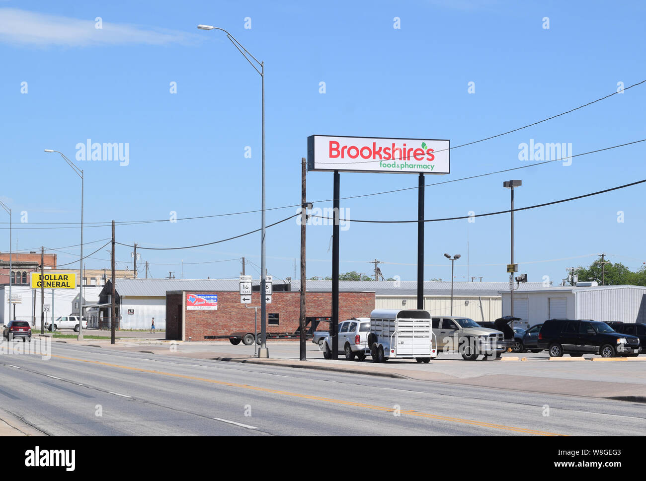 Brookshires Grocery Store sign in Comanche Texas May 2019 Stock Photo Alamy