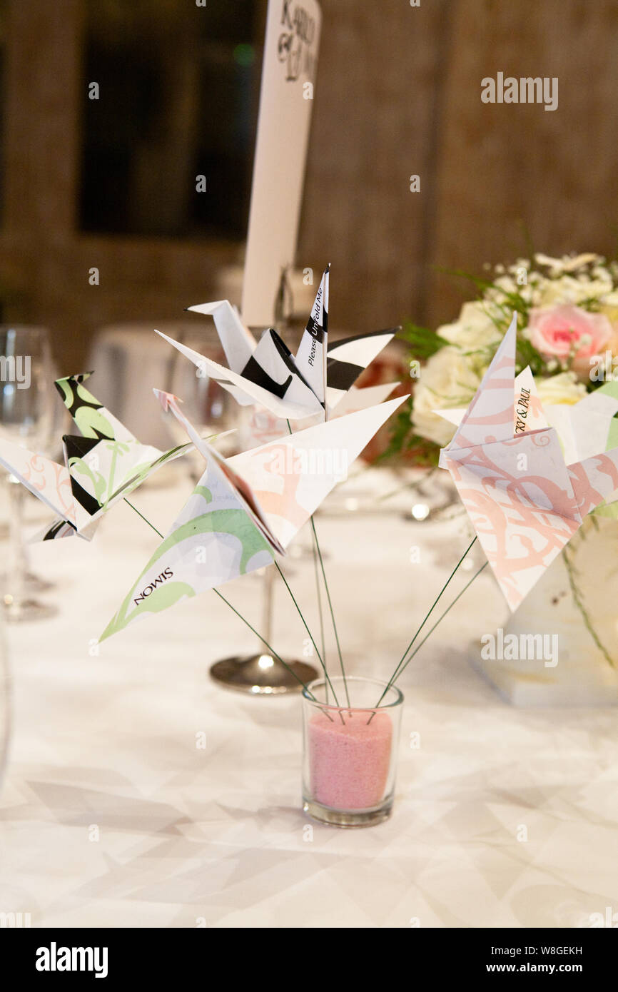 Reception table wedding name hi-res stock photography and images - Alamy
