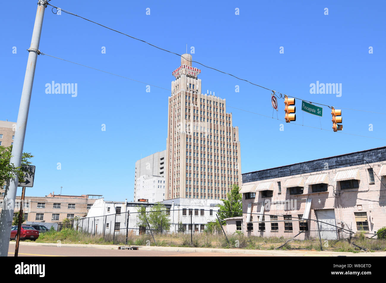 Standard Life Building in downtown Jackson Mississippi April 2019