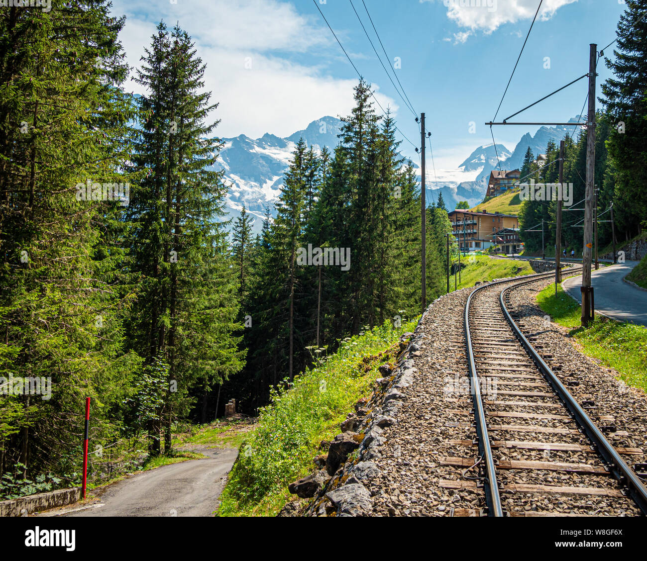 Mountain railroad Lauterbrunnen . Murren in the Swiss Alps - THE SWISS ...