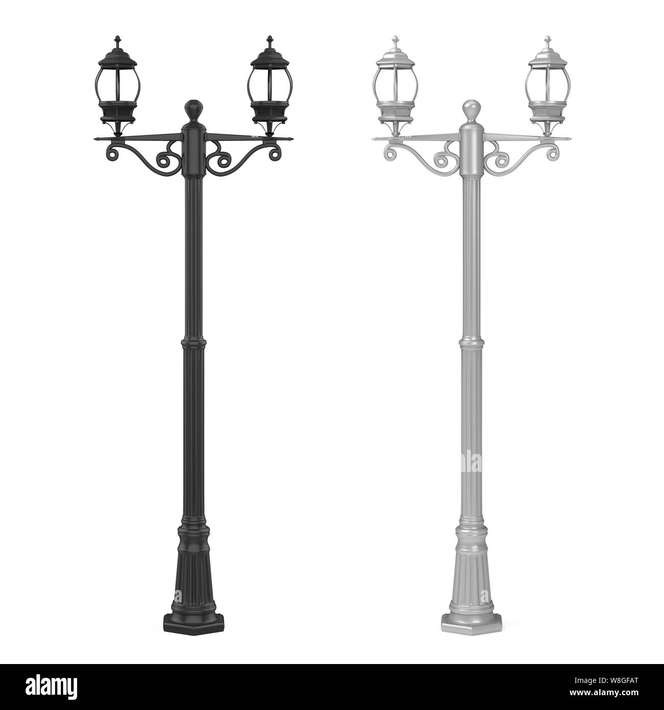 Street Lamp Post Isolated Stock Photo Alamy
