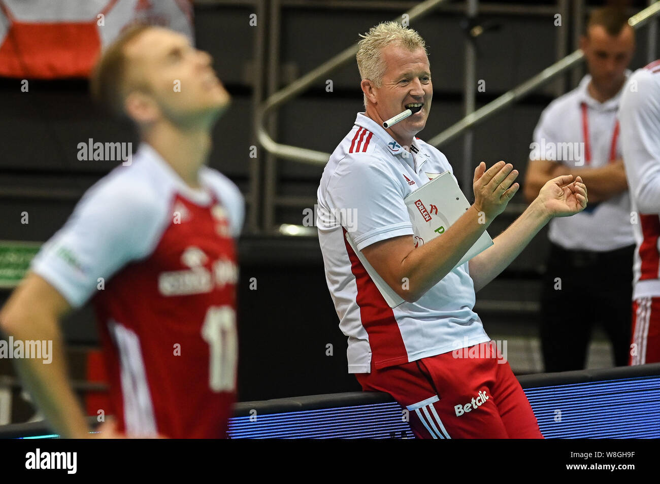 Poland coach, Vital Heynen seen in action during Men's Olympics
