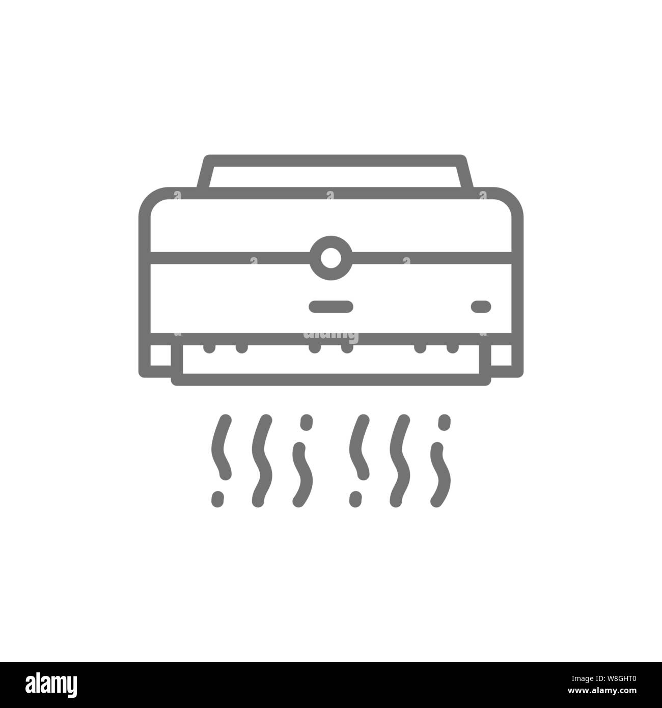 Vector air conditioning line icon. Isolated on white background Stock ...