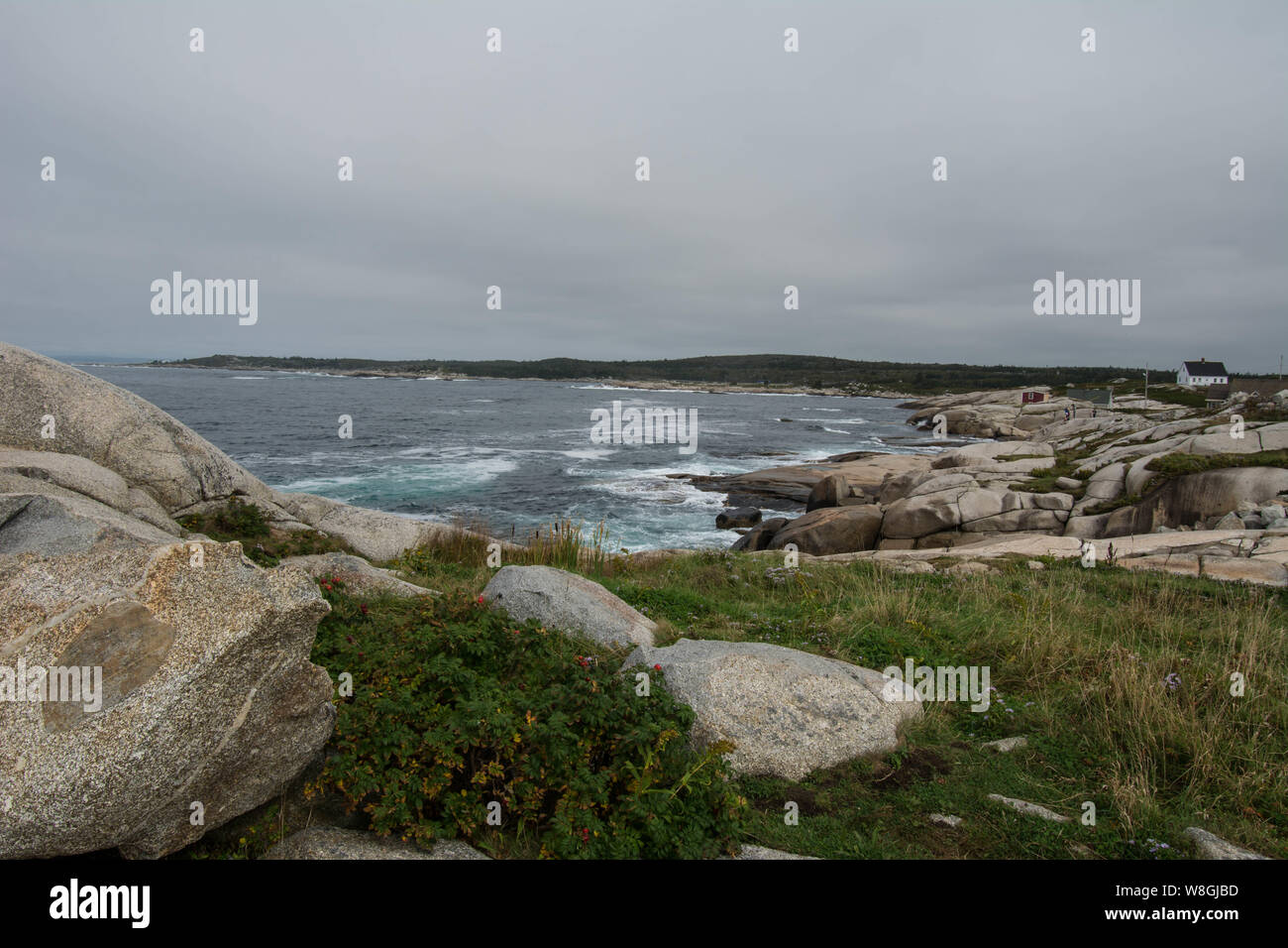 Rocks looking out to sea at Peggys Cove Halifax Nova Scotia Canada