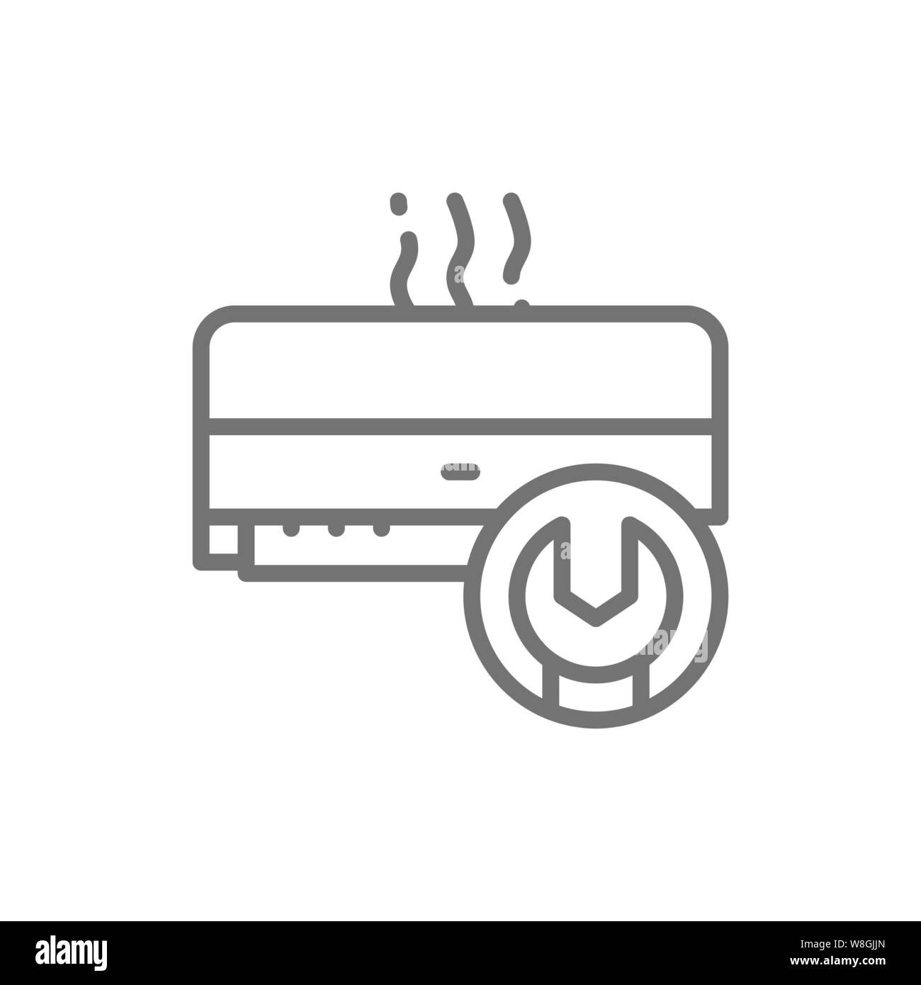 Air conditioner repair, broken conditioner line icon Stock Vector Image