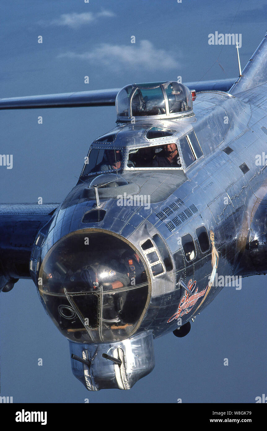 WWII Boeing B-17 Flying Fortress Bomber Stock Photo