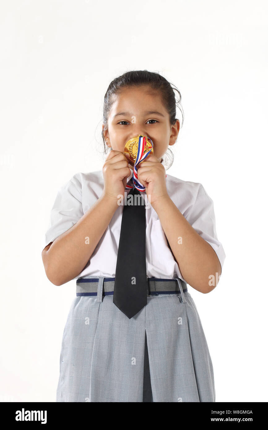 Indian girl gold medal hi-res stock photography and images - Alamy