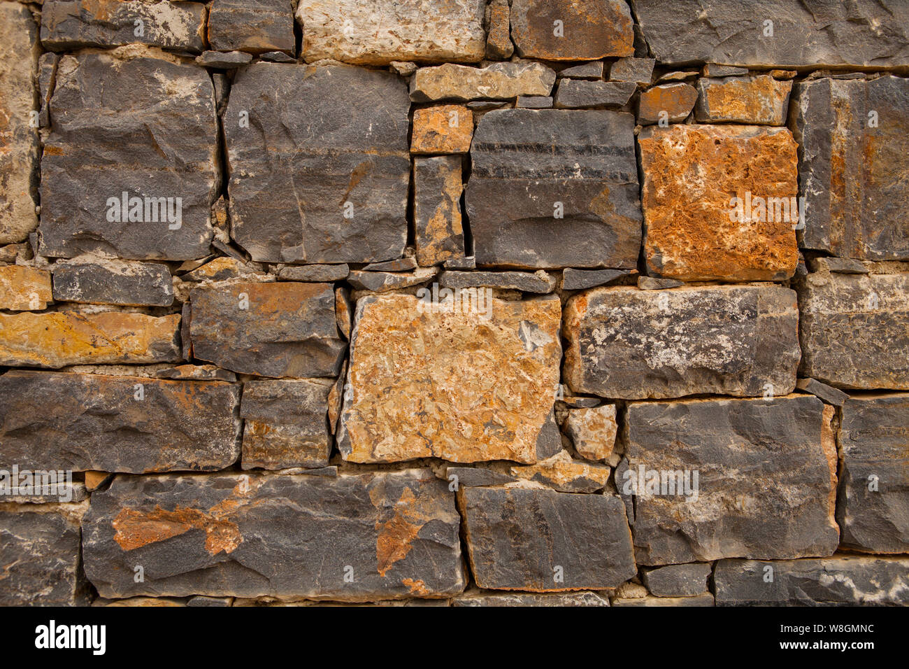 Antique wall in the mountains. Crete, Greece Stock Photo