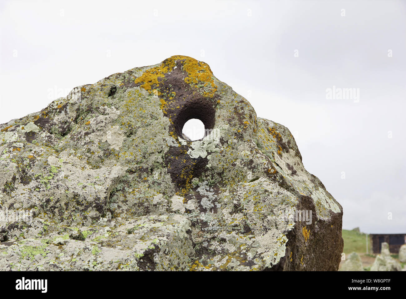 Zorats Karer, Karahunj - Ancient ruins in Armenia Stock Photo