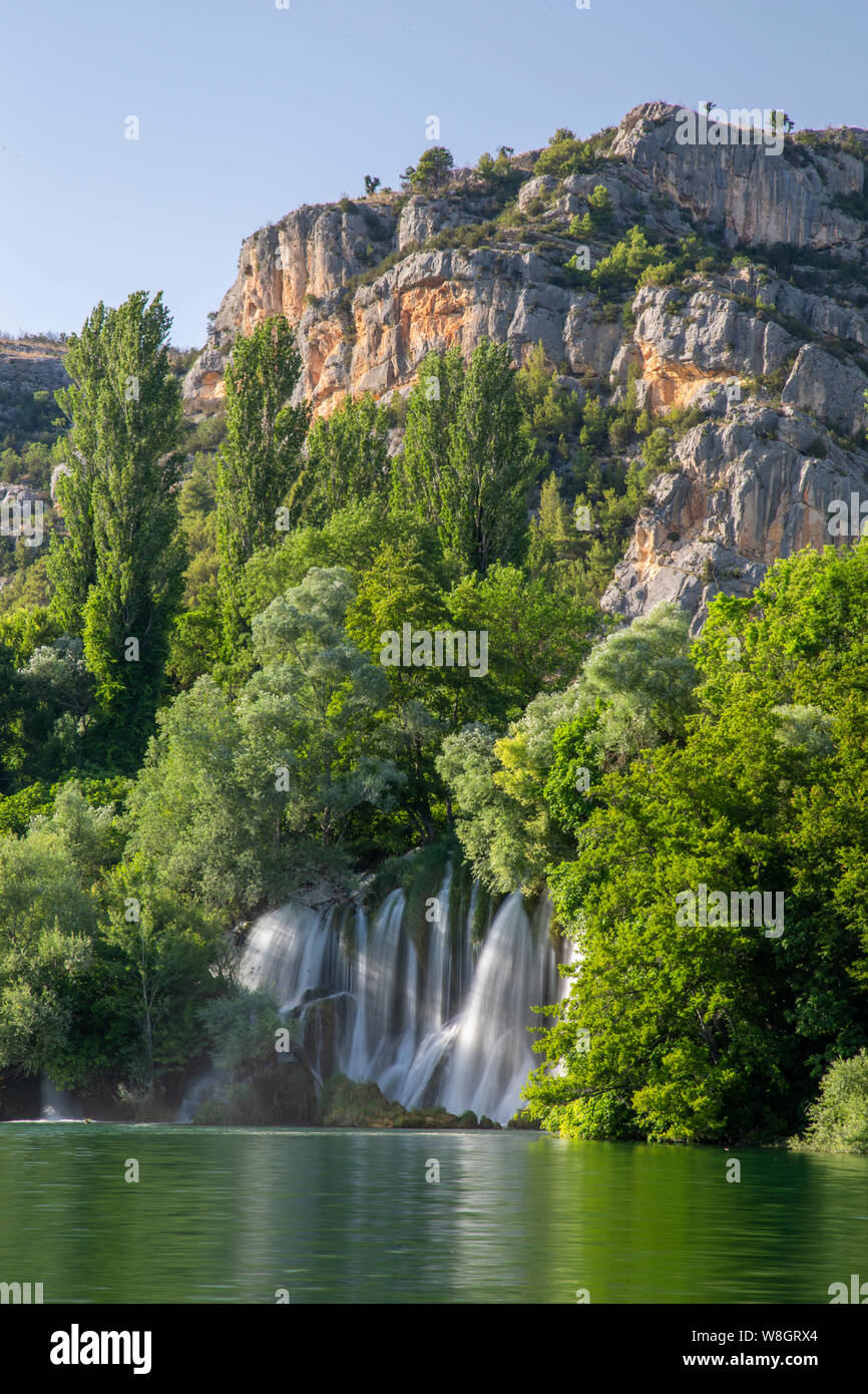 Roski Slap waterfall in the Krka National Park, Croatia Stock Photo